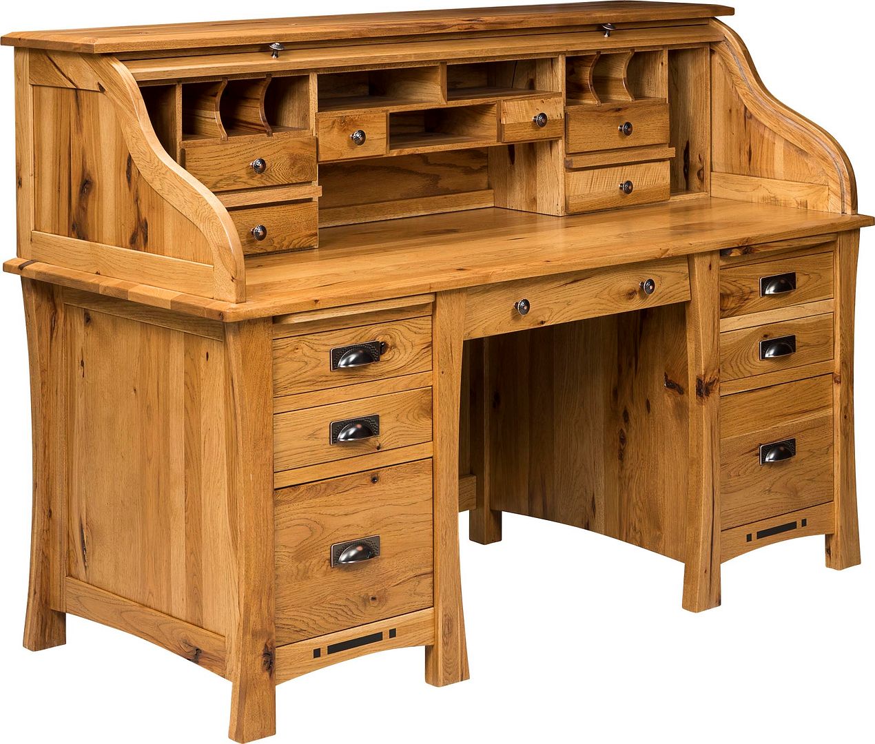Amish Mission Craftsman Roll Top Desk Executive Secretary Solid Wood Furniture eBay